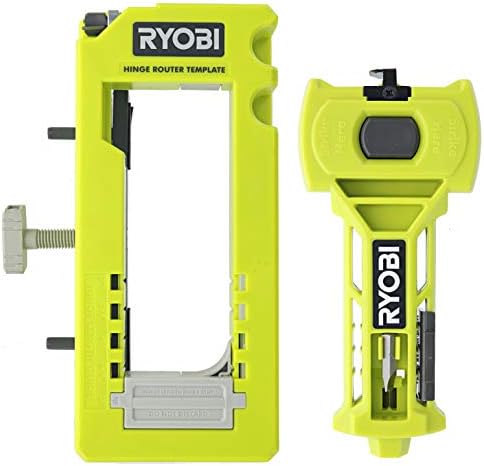 Ryobi A99HT3 Door Hinge Installation Kit/Mortiser Template Bundled with Ryobi A99LM2 Door Latch Installation Kit for Accurate Chiseling and Scoring