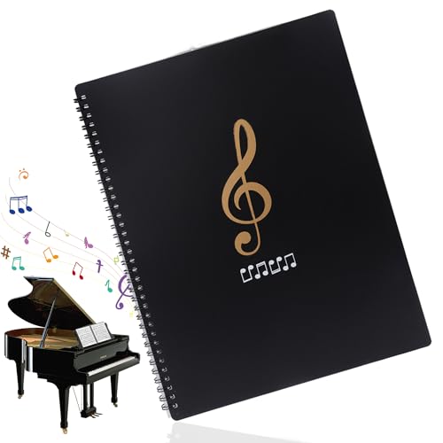 Roosea Carpeta Partituras A4 para Música - Guitarra y Piano