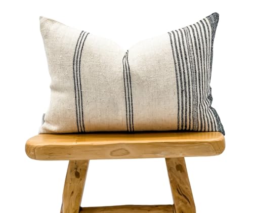 Krinto Lumbar Pillow Cover, Indian Wool Pillow Cover, White Wool