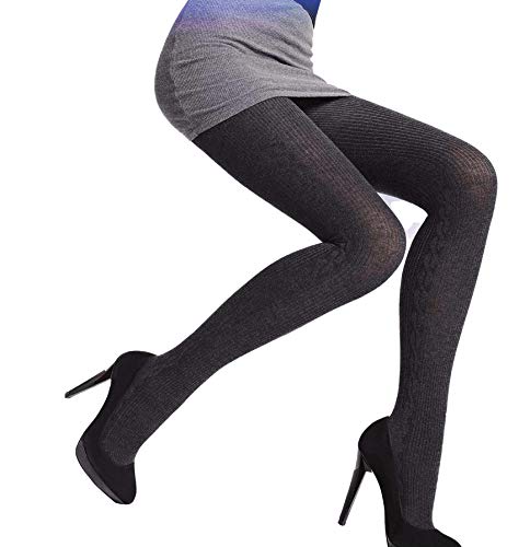 Gatta Bianca Angora 02 - blickdicht gestreift-gemusterte Strumpfhose aus Angora und Wolle - Größe 2-S - Grafit-grau Cover