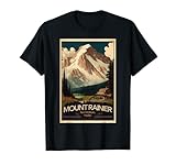 Photo Gallery mount rainier national park - poster turistico d epoca maglietta Photo Gallery mount rainier national park - poster turistico d epoca maglietta