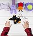 Puzzled Black Bear Plush Keychain Stuffed Animal Toy - Soft Plush Wild Life Animal Black Bear Charm Keyring, Decorative Plush Toy Accessory Fun Buddy - 4 Inches
