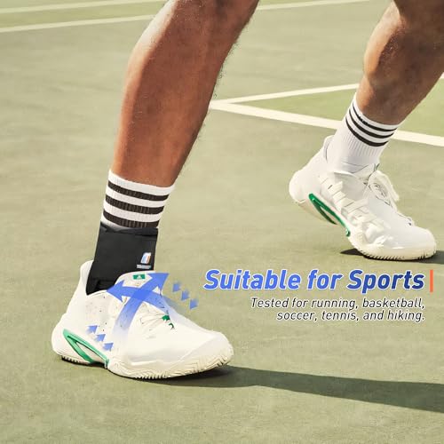 Image of T TIMTAKBO Quick Lace Up Ankle Brace with Figure 8 Straps for Women & Men | Easy On & Off, Removable Side Stabilizers, Breathable Mesh, Ankle Support for Sprained, Basketball Volleyball Running