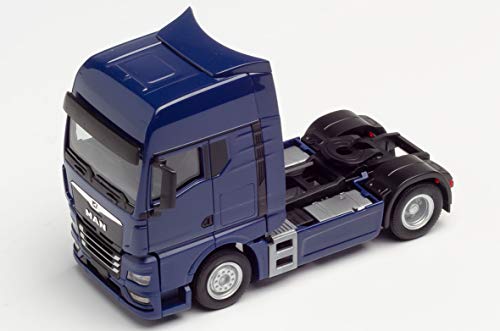 Herpa Trattore MAN TGX GX, miniatura blu per la