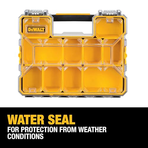 Image of DEWALT Small Parts Organizer, Hardware Storage Box with Removable Dividers, 10-Compartment (DWST14825) (Pack of 3)