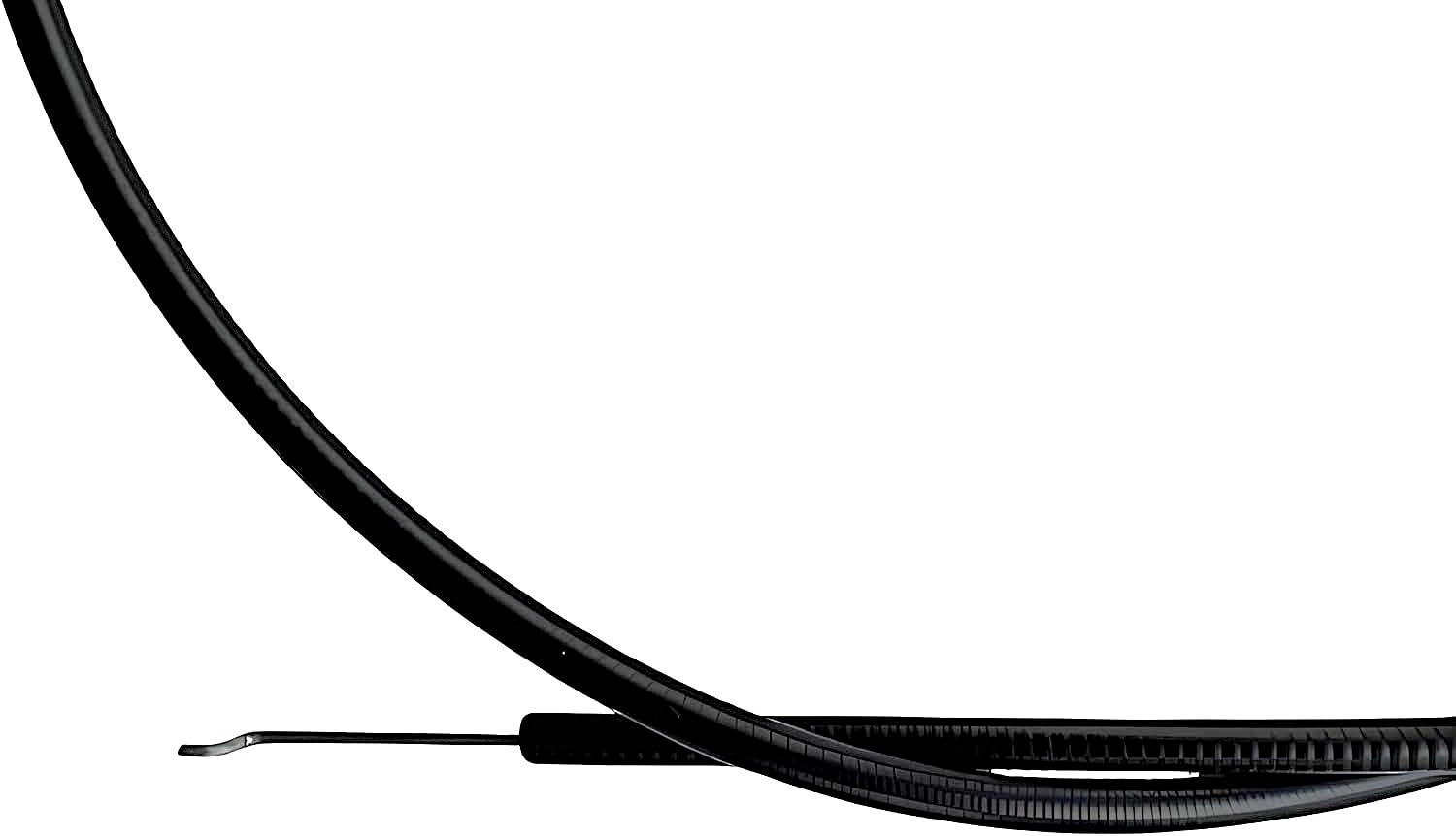 Pieza de repuesto del cable del acelerador adecuada para la mayoría de cortacésped, palanca de metal de tamaño estándar y placa de fijación con funda exterior recubierta de plástico, con un interior