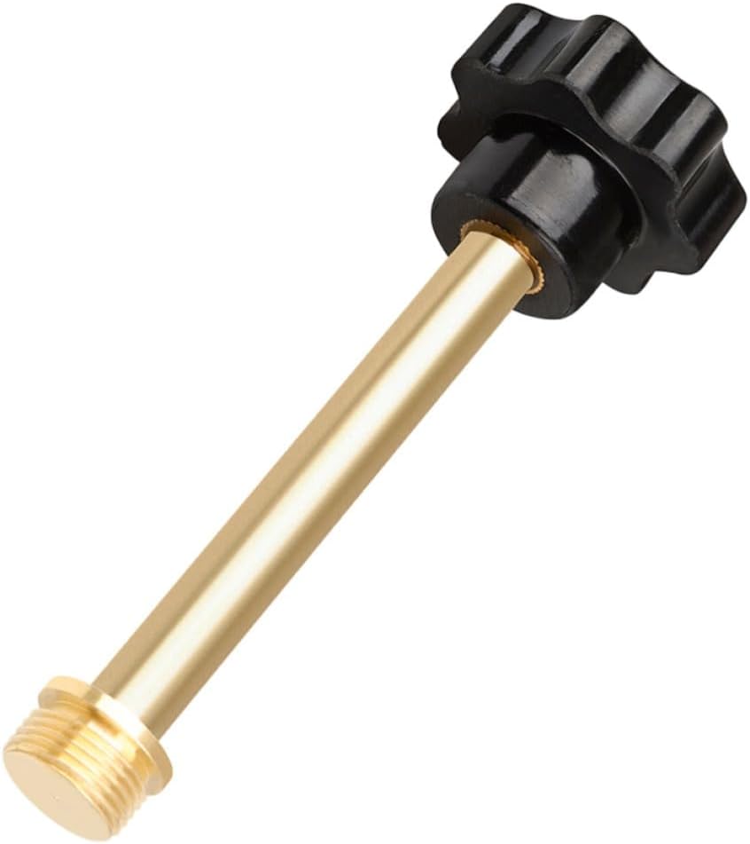 Brass Trumpet Piston Grinding Rod Repair Tool with Plum Pattern Cap for Musical Instrument Repair, Wear-resistant and Sturdy Trumpet Piston Maintenance Accessory