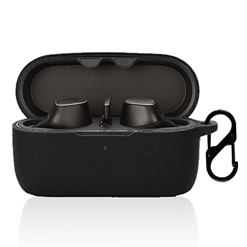 Jabra Evolve2 Buds �p �P�[�X �J�o�[ �yNOUKAJU�z���C�����X �C���[�z�� �V���R�� �ی�P�[�X �����h�~ �L�Y�h�~ �ϏՌ� �����[�d�\ �h�� �h�o �J���r�i�t�� (�u���b�N)