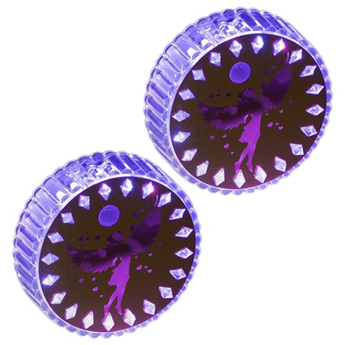 Hyunlai Body Sensing - Luz nocturna LED con 16 colores cambiantes, recargable inalámbrica, pared magnética/con cristales románticos para dormitorio, pasillo, escaleras 2