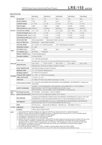 Alimentation à sortie unique 150 W série LRS-150-36 transformateur boîtier - 4