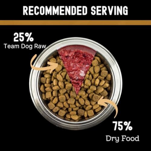 Image of Team Dog Raw Frozen Dog Food | 65% Beef Muscle, Organ Meats, Herring & Green Tripe for Dogs | All Natural Grain Free Dog Food for Optimal Health, Digestion & Coat | 16 x 1lb Rolls