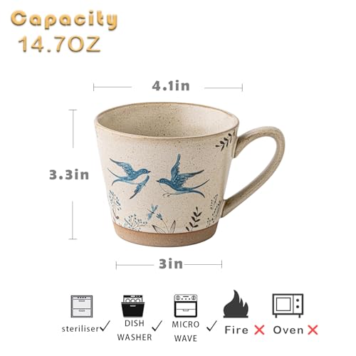 Taza de cerámica con diseño animal, 13 onzas miniatura 5
