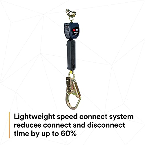 Image of 3M DBI-SALA Nano-Lok 3101229 Self Retracting Lifeline, 6', 3 /4 inch Dynema Polyester Web, Steel Rebar Hook, Quick Connector For Harness Mounting, Blue