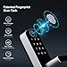 Keyless Entry Fingerprint Digital Smart Lock with Handle & Keypad: Electronic/Electric Lock with Code, App Control Biometric Deadbolt Door Knob for Front, Interior, Exterior & Bedroom Door (Silver)