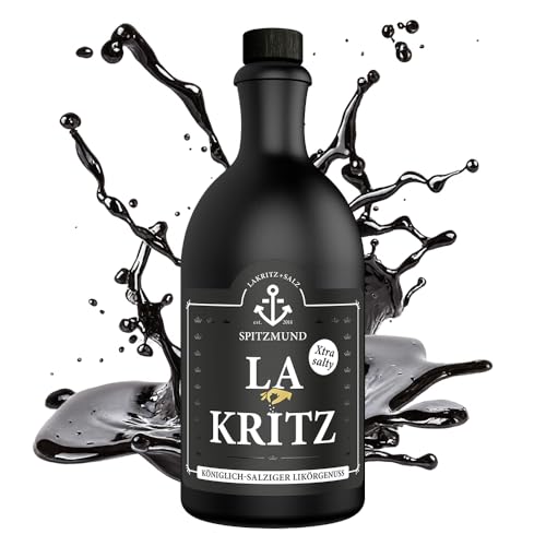 SPITZMUND LA KRITZ Salty 500 ml | kräftig-salziger Lakritzlikör | würzige Süßholznote mit intensivem Salz-Kick | Geschmack wie Salzlakritz | ideal für Genießer & als Geschenk | 20% vol.