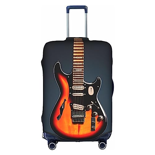 PULaif Orange Electric Guitars Travel Box Protective Cover,Travel Luggage Cover,Suitcase Protector Fits 18-32 In,Suitcase Cover