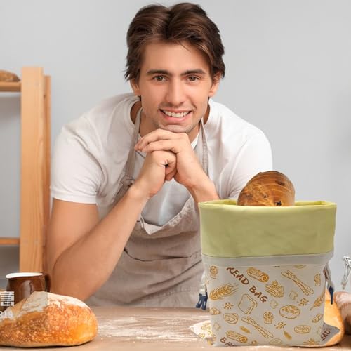 Bolsa de tela para pan reutilizable de algodón de cocina 5