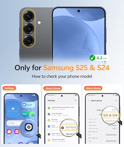 Image of FNTCASE for Samsung Galaxy S25 /S24 Case: Galaxy S24 /S25 Phone Case [Fit with Magsafe] Translucent Matte Case [Screen Protector] Military Grade Shockproof Protective Phone Cover-Blue