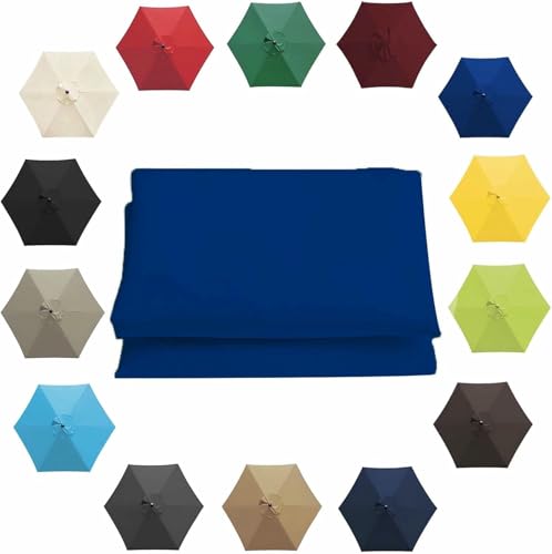 Repuesto de toldo para sombrilla de patio de 3m y lona para parasol 6 varillas