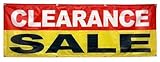 4 Less Co 2x6 Feet Clearance Banner Store Sale Sign Fabric Polyester With Grommets ryb