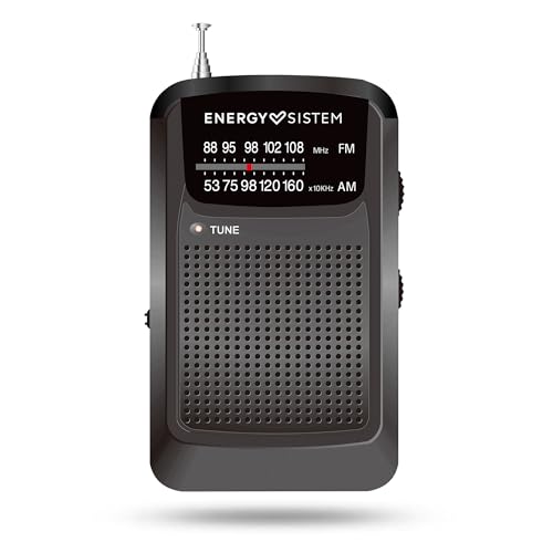 Energy Sistem Pocket Radio - Radio portatil Am/FM a Pilas con Salida minijack e indicador Visual de sintonización