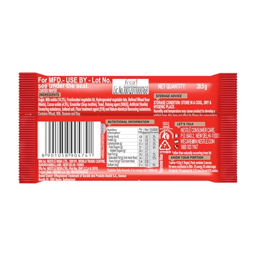 Image of KIT KAT 3 Fingers, Choco Coated Wafer Bar, 28.5g