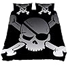 Brighter Skull Cranium Pirate Duvet Cover 3 Pieces King Size Comforter 102 by 90 inches Bed Set with Two Pillowcases 41YJQCCYeUS. SS100