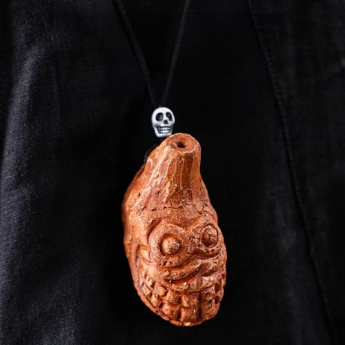 Aztec Death Whistle - Real Screaming, Up To 125+ Decibels Loud, Authentic Human Sounding Screams, War Whistle (Style 01)