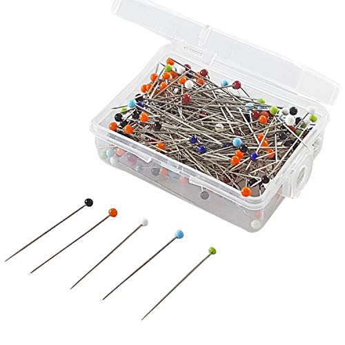 CZ Store ?Marque Francaise epingle Couture|Lot de 250|??Garantie A Vie??-epingles couturiere Multicolores-epingle a Tete Ronde Couture/mercerie/Patchwork/Decoration Mariage avec Boite de Rangement