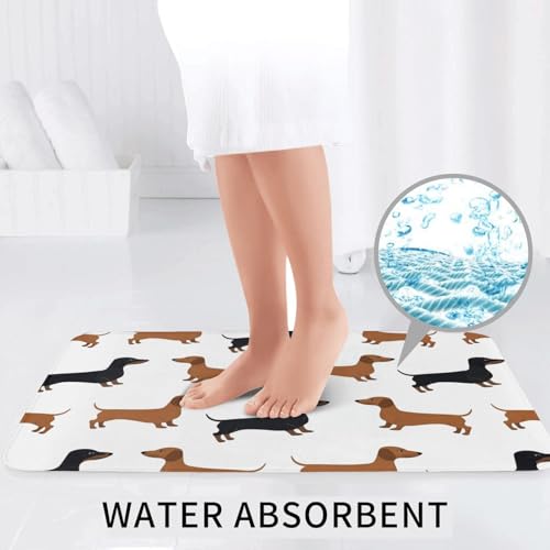 Tapis de bain antidérapants et absorbants ensemble de douche coloré - 7