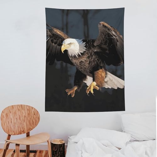 Tapisserie murale 3D aigle : solution déco rapide sans percer - 7