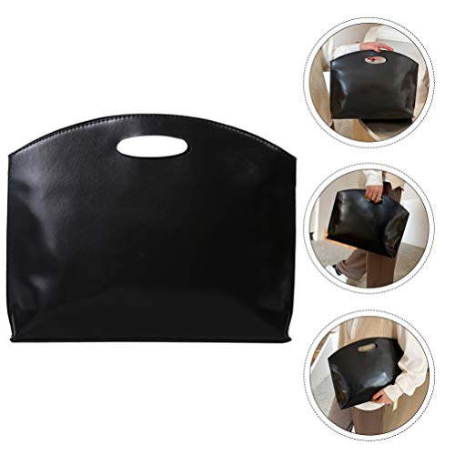 Amosfun Maleta feminina de couro de poliuretano, bolsa de trabalho, bolsa de trabalho, bolsa de negó