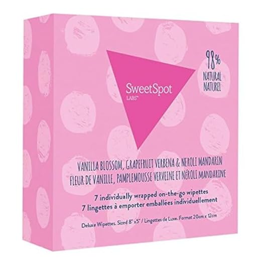 Sweet Spot Labs Individually Wrapped Feminine Wipes, Assorted Scents, 7 Count (Pack of 1)