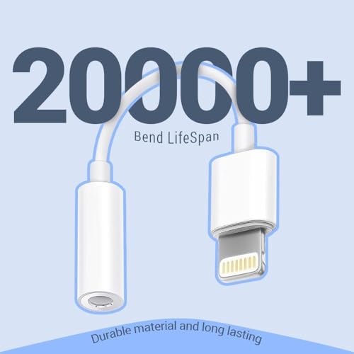 Image of Apple-MFI Certified Lightnin.G to 3.5 mm Headphone Jack Adapter, Aux Audio Jack, Compatible with I-Phone 14 /13 /12 /11 Pro /Xr /Xs Max /X /8 /6 All iOS Devices (White)