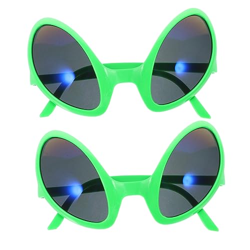 SOLUSTRE 2pcs Funny Alien Glasses Novelty Glasses for Cosplay Futuristic Party Sunes Halloween
