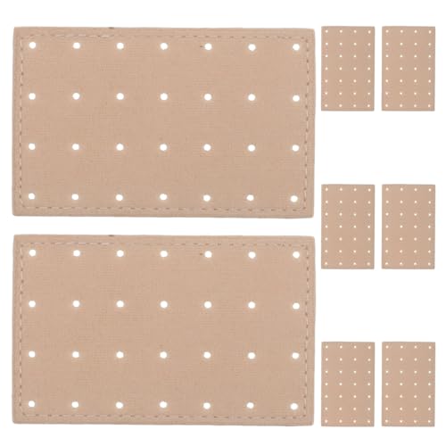 DEARMAMY Présentoir à Boucles D'oreilles pour Clous, Lot de 8 Plaques 8x5 Cm en Tissu Robuste, Organisateur Portable et Lavable pour Rangement Bijoux et Voyages, Accessoire Minimaliste
