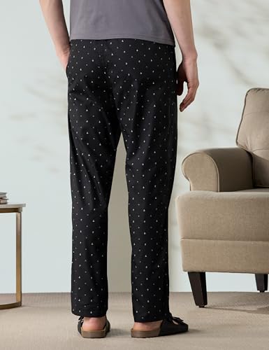 Image of Amazon Brand - Symbol mens 100% Cotton Pyjama /Lounge Pants |Regular Fit | Printed | Available in Plus Sizes