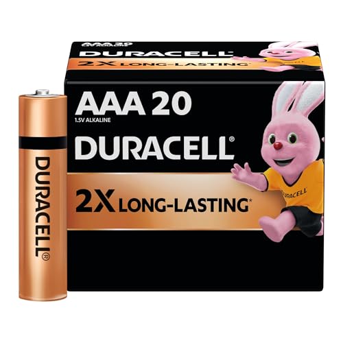 Image of Duracell Alkaline AAA Battery, Pack of 20, Everyday Devices, Clock, Toy, Remote
