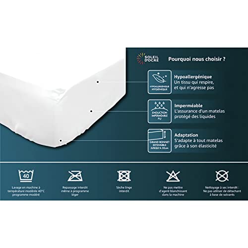 Soleil d'Ocre Schleife Protocol Mattress, Alassse, White, 160 x 200 cm - Image 2
