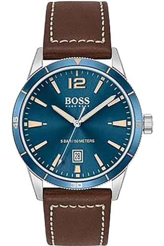 BOSS Multi Zifferblatt Quarz Uhr für Herren mit Braunes Lederarmband - 1513899