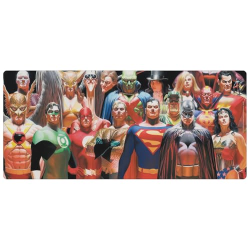 Tapis de souris XL PC clavier Justice League DC Comics 900x400