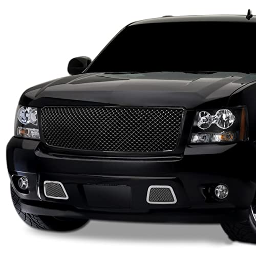 Blk Mesh Front Hood Bumper Grill Grille Abs Chevy Tahoe/Suburban/Avalanche #TOP7