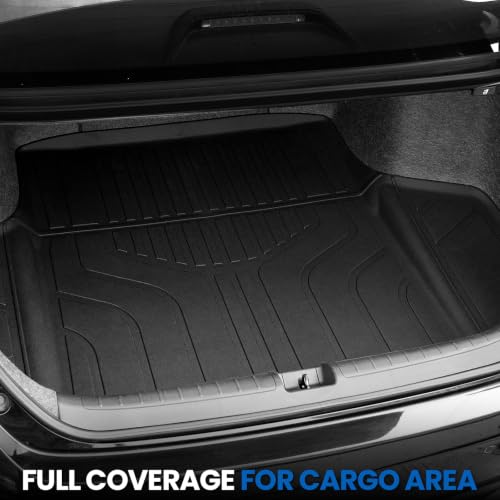 Image of Floor Mats for Honda Accord 2018-2022 Hybrid & Gas, w /Cargo Mat | Full Protection Mat Set with Cargo Liner, All Weather TPE, Non Slip & Odorless & Scratch Proof, 10th Gen Accord Accessories