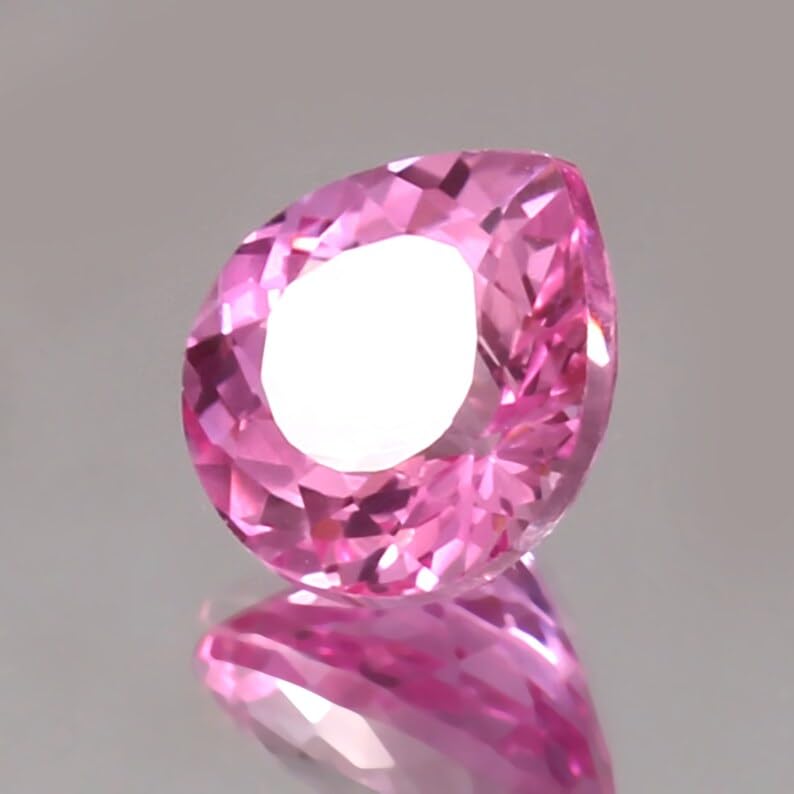 Saphir rose Ceylan facetté 10.6mm pour la création de bijoux DIY - 6