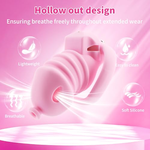 Image of Male Chastity Cage, Silicone Cock Cage with 4 Adjustable Rings & Chastity Belt, Lightweight Chastity Device with Invisible Lock & 2 Keys, Bondage Gear & Accessories, Adult Sex Toys for Long Term Wear