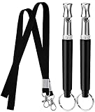 Dog Whistle, 2 Pack Professional Dog Whistle Stop Barking for Dogs, Recall Training, Adjustable Ultr