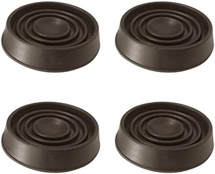 4 Pcs Caster Cups Bed Stoppers Rubber Feet Pads for All Floors & Wheels of Furniture, Sofas, Chairs(Brown)