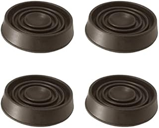 4 Pcs Caster Cups Bed Stoppers Rubber Feet Pads for All Floors & Wheels of Furniture, Sofas, Chairs(Brown)