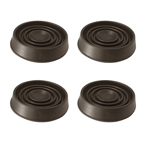 Yuanyoutong Rubber Furniture Caster Cups, 4 Pcs Anti Slip Furniture Pads, Non Skid Furniture Grippers, Chair Leg Floor Protectors, Bed Stoppers, Round Feet Pads For Wheels Of Sofa (Brown) #TOP8