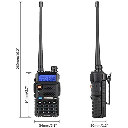 Baofeng Uv-5R Two Way Radio Dual Band 144-148/420-450Mhz Walkie Talkie 1800Mah Li-Ion Battery(Black) #TOP3